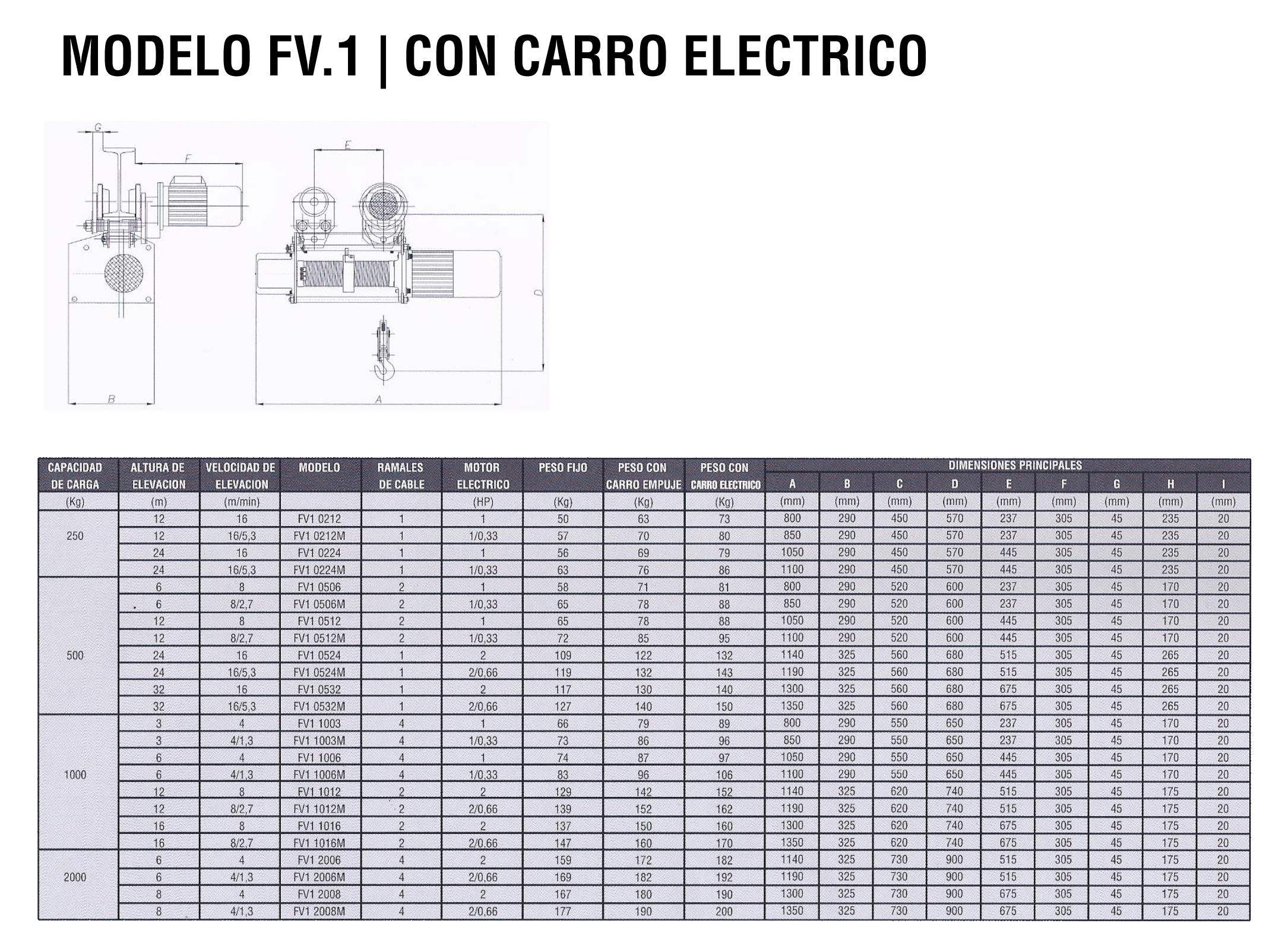 FORVIS  Polipastos Electricos a Cadena